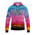 Custom Fully Sublimated Clouds Disc Golf Pattern Tie Dye Performance Sports Pullover Hoodie 5574