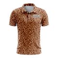 Custom Fully Sublimated Natural Giraffe Animal Print  Performance Polo Shirt 5661