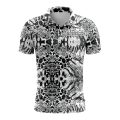 Custom Fully Monochrome Animal Print Performance Polo Shirt 5668