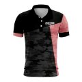Custom Fully Sublimated ERDL Camo Pattern Black and Pink Performance Polo Shirt 5944
