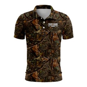 Custom Fully Sublimated Forest Camo Pattern One Performance Polo Shirt 5972