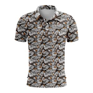 Custom Fully Sublimated Forest Camo Pattern Three Performance Polo Shirt 5993