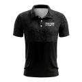 Custom Fully Sublimated Forest Camo Pattern Texure Black Performance Polo Shirt 6190