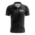 Custom Fully Sublimated Urban Night Camo Pattern Black Gray Performance Polo Shirt 6302