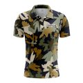 Custom Fully Sublimated Pixel Camo Pattern White Black Performance Polo Shirt 6330