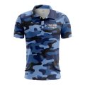 Custom Fully Sublimated Blues Classic Camo Pattern Performance Polo Shirt 6358