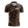 Custom Fully Sublimated Realistic Forest Camo Pattern Performance Polo Shirt 6365