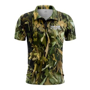 Custom Fully Sublimated Fall Camo Pattern Performance Polo Shirt 6393