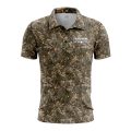 Custom Fully Sublimated Realistic Forest Camo Two Pattern Brown Performance Polo Shirt 6407