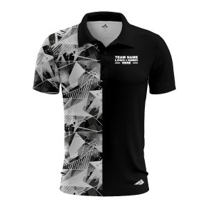Custom Fully Sublimated Basic Neon Pattern Black Yellow Performance Polo Shirt 6484