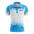 Custom Fully Sublimated Brushed Tie Dye Pattern SkyBlue White Performance Polo Shirt 6505