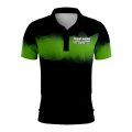 Custom Fully Sublimated Shaded Tie Dye Pattern Black Green Performance Polo Shirt 6561