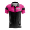 Custom Fully Sublimated Basic Neon Pattern Black Pink Performance Polo Shirt 6582