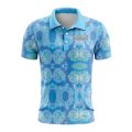 Custom Fully Sublimated Casual Tie Dye Pattern SkyBlue Performance Polo Shirt 6666