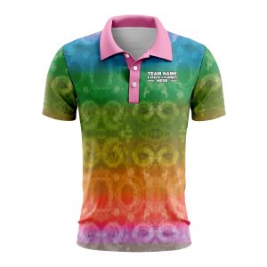 Custom Fully Sublimated Casual Tie Dye Pattern Multicolor Performance Polo Shirt 6743