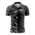 Custom Fully Sublimated Half Tie Dye Pattern Dark Performance Polo Shirt 6771