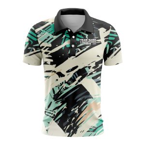 Custom Fully Sublimated Half Tie Dye Pattern Performance Polo Shirt 6792