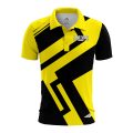 Custom Fully Sublimated Jenga Neon Pattern Yellow Performance Polo Shirt 6862