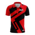 Custom Fully Sublimated Jenga Neon Pattern Red Performance Polo Shirt 6869