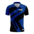 Custom Fully Sublimated Jenga Neon Pattern Blue Performance Polo Shirt 6904