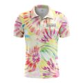 Custom Fully Sublimated Painted Fingers Tie Dye Pattern Multicolor Performance Polo Shirt 6932