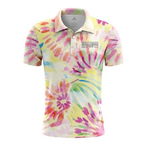 Custom Fully Sublimated Painted Fingers Tie Dye Pattern Multicolor Performance Polo Shirt 6932