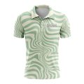 Custom Fully Sublimated Trippy Titans Tie Dye Pattern White Teal Performance Polo Shirt 7044