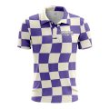 Custom Fully Sublimated Funky Florals Tie Dye Pattern Yellow Multicolor Performance Polo Shirt 7135