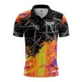 Custom Fully Sublimated Crazy Neon Pattern Multicolor Performance Polo Shirt 7254