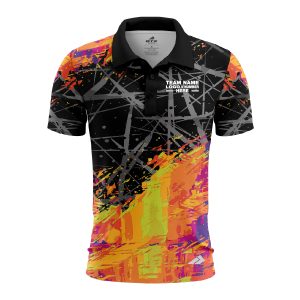 Custom Fully Sublimated Crazy Neon Pattern Multicolor Performance Polo Shirt 7254
