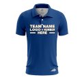 Custom Fully Sublimated Solid V2 Pattern Blue Jay Performance Polo Shirt 7310