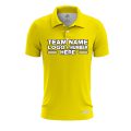 Custom Fully Sublimated Solid DD Pattern Yellow Performance Polo Shirt 7326