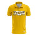 Custom Fully Sublimated Solid B8 Pattern Gold Performance Polo Shirt 7333