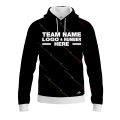 Custom Fully Sublimated Lightning Neon Pattern Black Performance Sports Pullover Hoodie 07340