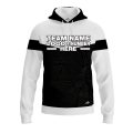 Custom Fully Sublimated Basic Neon Pattern Black White Performance Sports Pullover Hoodie 07344