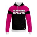 Custom Fully Sublimated Basic Neon Pattern Black Pink Performance Sports Pullover Hoodie 07355