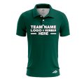 Custom Fully Sublimated Solid S20 Pattern Forest Green Performance Polo Shirt 7387