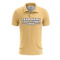 Custom Fully Sublimated Solid C5 Pattern Pale Gold Performance Polo Shirt 7408