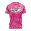 Custom Fully Sublimated Vibrant Tie Dye Pattern Pink Performance Jersey 7429