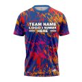 Custom Fully Sublimated Vibrant Tie Dye Pattern Multicolor Performance Jersey 7436
