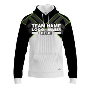 Custom Fully Sublimated Adventure BMX Neon Pattern Black Gray Yellow Performance Sports Pullover Hoodie 07450