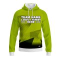 Custom Fully Sublimated Gradient Neon Pattern Green Performance Sports Pullover Hoodie 07478