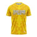 Custom Fully Sublimated Solid Tie Dye Pattern Yellow Performance Jersey 7484