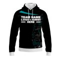 Custom Fully Sublimated Extreme Neon Pattern Teal Performance Sports Pullover Hoodie 07517