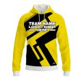 Custom Fully Sublimated Jenga Neon Pattern Yellow Performance Sports Pullover Hoodie 07521