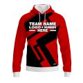 Custom Fully Sublimated Jenga Neon Pattern Red Performance Sports Pullover Hoodie 07523