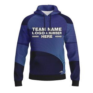 Custom Fully Sublimated Retro Style Neon Pattern Blues Performance Sports Pullover Hoodie 07533