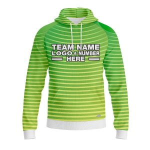Custom Fully Sublimated Retro Style Two Neon Pattern Blues Performance Sports Pullover Hoodie 07537
