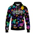 Custom Fully Sublimated Creative Burst Neon Pattern Multicolor Performance Sports Pullover Hoodie 07557