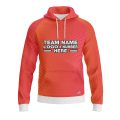 Custom Fully Sublimated Dotted Blaze Neon Pattern Pink Orange Performance Sports Pullover Hoodie 07559
